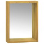 VidaXL Armoire &agrave; miroir 30x10x40 cm Bois de teck solide - Brun