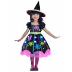 Amscan Déguisement sorcière multicolore araignée fille 4 - 6 ans (110 cm)