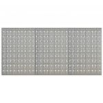 VidaXL Panneaux à chevilles muraux 3 pcs 40x58 cm Acier