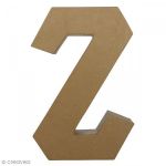 decopatch AC419O - Lettre Z fantaisie majuscule, en papier m&acirc;ch&eacute;