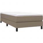 VidaXL Sommier à ressorts de lit Taupe 100x200 cm Tissu Taupe