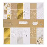 Toga Set de papiers imprimés blanc & or x6