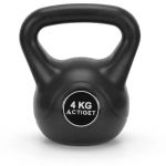 Actiget Kettlebelle Poids Boule Abs 4 Kg Pour Exercices De Force, Halt&egrave;re D'entra&icirc;nement, Boule Noire
