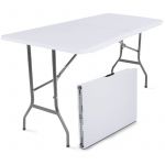 MobEventPro Table Pliante de Camping 180x70x74 cm, Blanc