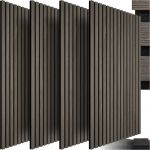 TecTake Panneaux acoustiques sonic wall aspect bois - panneau acoustique, panneaux bois, muraux Lot de 4