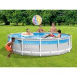 Intex Piscine tubulaire Prism Frame Clearview ronde 4,27 x 1,07 m