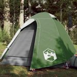 VidaXL Tente de camping 2 personnes vert 254x135x112 cm taffetas 185T
