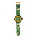 Lexibook DMW050DINO Dinosaur Montre Bracelet Ajustable &eacute;cran Digital avec 20 Projections de l'univers Dinosaure-pour Enfant-Vert et Jaune, DMW050DINO