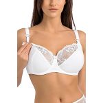 Teyli Soutien-Gorge d'allaitement Femme Soutien-Gorge d'allaitement Femme Grandes Tailles 100% Coton - Rel&egrave;ve et Arrondit Les Seins Blanc 115E