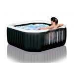 Intex Whirlpool Spa Bain à remous Octagon Bubble Jet Ø 218 x 71 cm Noir