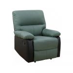 Habitat et Jardin Fauteuil relax -Lincoln- 90 x 89 x 103 cm - Noir/Gris foncé