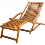 VidaXL Chaise de terrasse avec repose-pieds en bois d'acacia