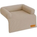 By Cee Cee Original Dog Rug Bench - Panier pour chien - Premium - Enti&egrave;rement zipp&eacute; - Tissu c&ocirc;tel&eacute; - Mocha Taupe - 75x90 - Taille S
