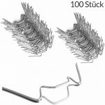 Deuba 100x Clips de vitrage pour serre en métal inoxydable 1,5mm d'épaisseur Type W