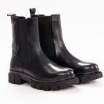 Kaporal Bottine Montante Cuir Jelly Noir - Taille 36;37;38;39;40;41