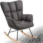 TecTake Fauteuil &agrave; bascule TORVE rembourr&eacute; -