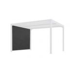 Habrita Rideau pour pergola bioclimatique PER 3630 BI avec rail 3 m couleur gris