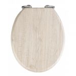 Wenko Abattant WC Chêne gris, abaissement automatique