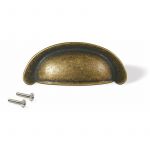 Emuca Poignée pour meuble Marrakech en zamak finition bronze avec entraxe 64 mm