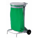 Otto Office Support de sac poubelle à pédale roulant (110 L)