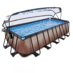 Exit Toys Frame Pool 5.4x2.5x1.22m (12v sand filter) –Timber Style + Dome + Heat Pump