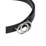 Only Rasmi Faux Leather Jeans 80 cm Black / Detail Black / Shiny Gold Buckle - Black / Detail Black / Shiny Gold Buckle - 80 cm