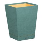 Rhodia Rama corbeille &agrave; papier simili cuir italien 27x27x32 cm - Eau