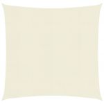 VidaXL Voile d'ombrage 160 g/m² Crème 5x5 m PEHD