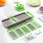 Innova Goods Madoline pliable 6-en-1 Choppie vert/gris - 14.5x14 x16 cm