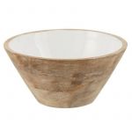 Saladier D&eacute;co en Bois "Manguier" 23cm Naturel Prix