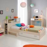 MATELSOM Lit rangement avec tête de lit Pierre 90 x 190 cm