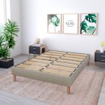 NUIT DE COTON | Sommier en kit Lino | beige | 160x200 cm