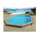 VIVA POOL Florida - Piscine octogonale enterrée ou semi-enterrée en bois 657 x 457 x 131 cm