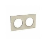 Schneider Electric S520704B1 Plaque STYL sable ODACE 2 postes horizontal/vertical entraxe 71mm