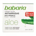Babaria Crème visage anti-rides avec protection solaire à l'aloe vera - 50ml