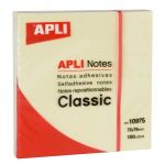 APLI 10975 - Bloc de 100 notes adhésives 75x75 jaune