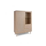 Vitrine 2 portes 2 tiroirs Décor c ne ma L 101,4 x P 40 x H 139 cm BALI