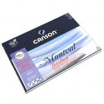 Canson Bloc de 12 Feuilles collées sur 1 coté Montval 24x32 270gr - Grain Nuage Blanc Naturel
