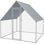 VidaXL Cage ext&eacute;rieure pour poulets Acier galvanis&eacute; 2 x 2 x 2 m