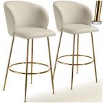 TecTake Chaise de bar avec dossier large et un repose-pieds 51 x 60 106 cm capacité charge 120 kg