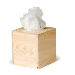 Art&eacute;mio Bo&icirc;te &agrave; mouchoir en bois carr&eacute;e 13 x 13 x 14 cm