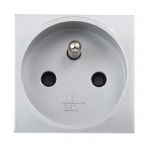Zenitech Simplea - Prise 2P+T connexion auto. module large Silver