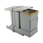 Emuca Poubelles de tri sélectif - 2 bacs 14 litres