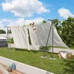 Trigano Tendoir à linge extérieur Windy Gris - Gris