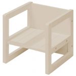 Roba Tabouret Évolutif Enfant En Bois - Chaise Bébé Réversible 3 Hauteurs - Style Campagne - Beige / Cashemere