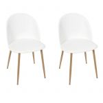 Lot de 2 Chaises Scandinave "Bergen" 81cm Blanc Prix