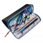 Maped Trousse ouverture XXL - réversible et personnalisable - En polyester - 22x6cm - Modèle basic noir