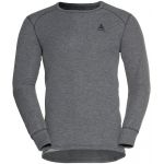 Odlo Active Warm Plus Top Crew Neck L/S Men, gris S Hauts thermiques ski