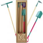 Kit d'Outils de Jardinage Professionnel pour Femmes: B&ecirc;che, R&acirc;teau, Houe et Gants, La Solution Compl&egrave;te pour Une Gestion Efficace du Jardin - Kadax