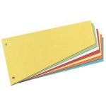 Herlitz 10836526 - Sachet de 100 intercalaires trapézoidaux, pour classeur A4, coloris bleu